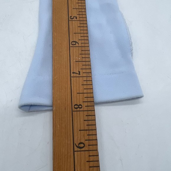 Womens VIntage Day Gloves Baby Blue Size 6 Double Woven 8 in Long - Picture 5 of 7